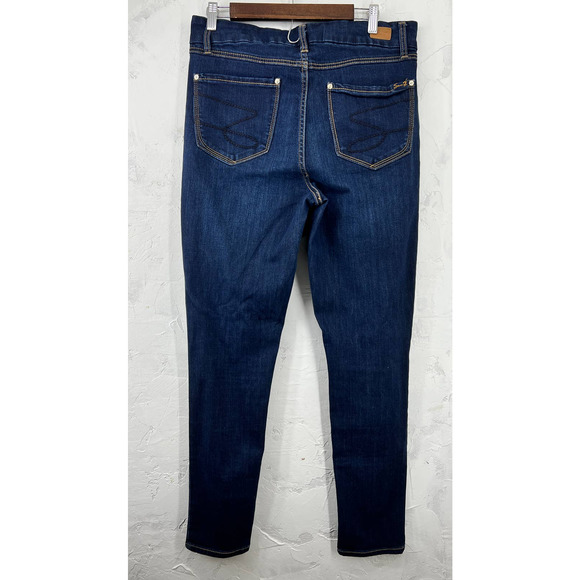 Seven 7 Tummyless High Rise Skinny Jeans Dark Wash Women's Size 12 - Picture 4 of 9